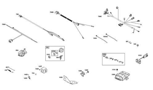 Controls Group Diagram and Parts List for 38E347-0017-G1 200000 - 399999 Briggs and Stratton Engine